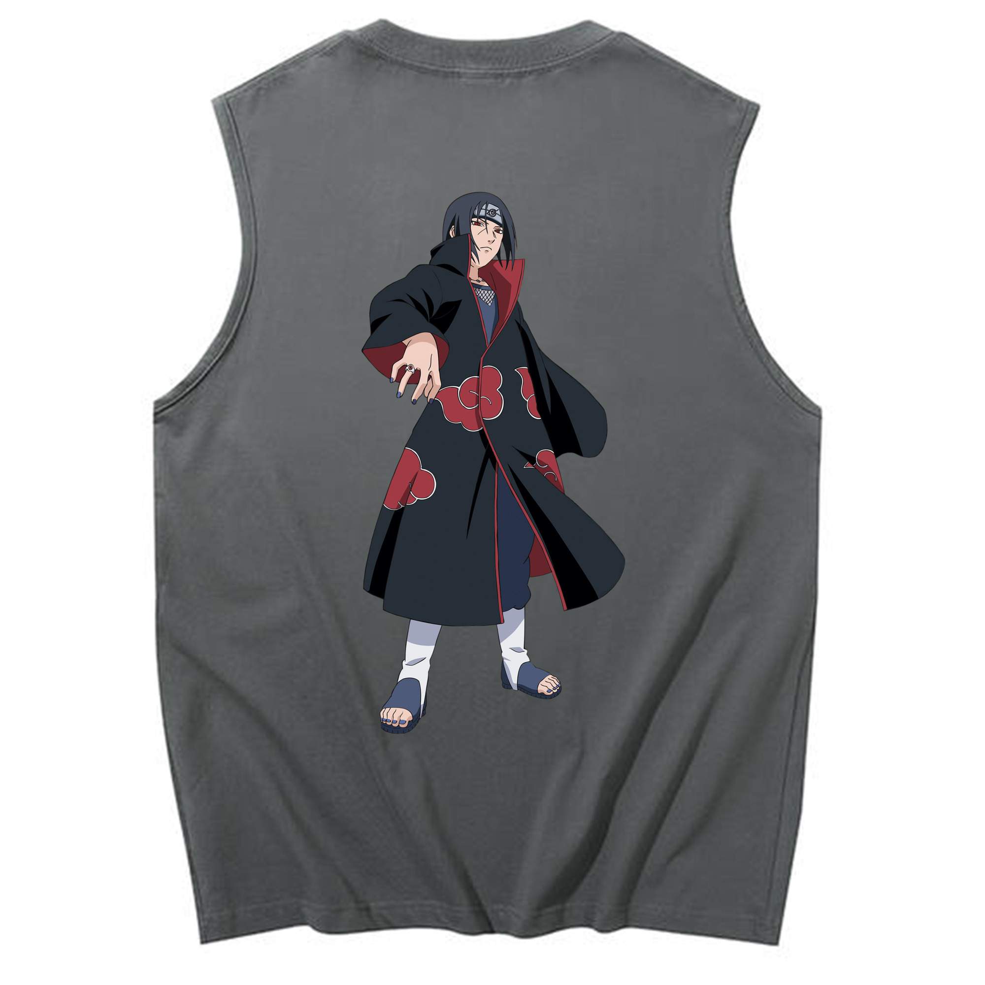 （画像用） NARUTO -ナルト- うちは イタチ Uchiha Itachi コットン100％タンクトップ（背面プリント）